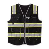 Reflective Striped Construction Safety Vest