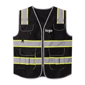 Reflective Striped Construction Safety Vest