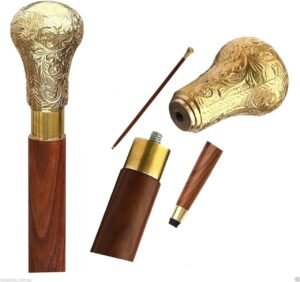 Elegant Wooden Swagger Stick For Professional Military Personnel
